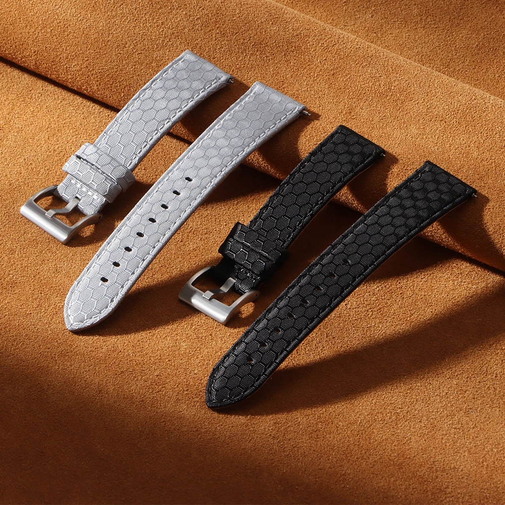 20mm 22mm Smooth Genuine Nylon - Perlon Strap Woven review and price
