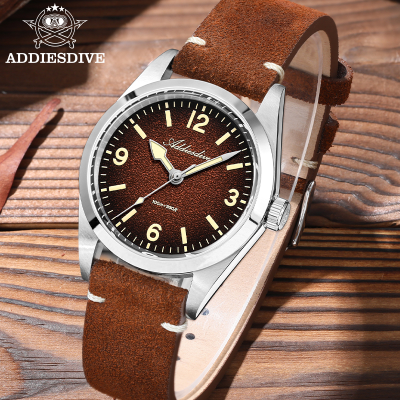 ADDIESDIVE Japan 2035 Super Lu - Suede Strap Watch review and price
