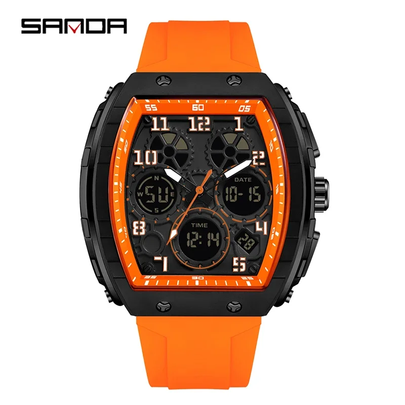 SANDA 6157 New Fashion Men's E - Rubber Strap Diver review and price