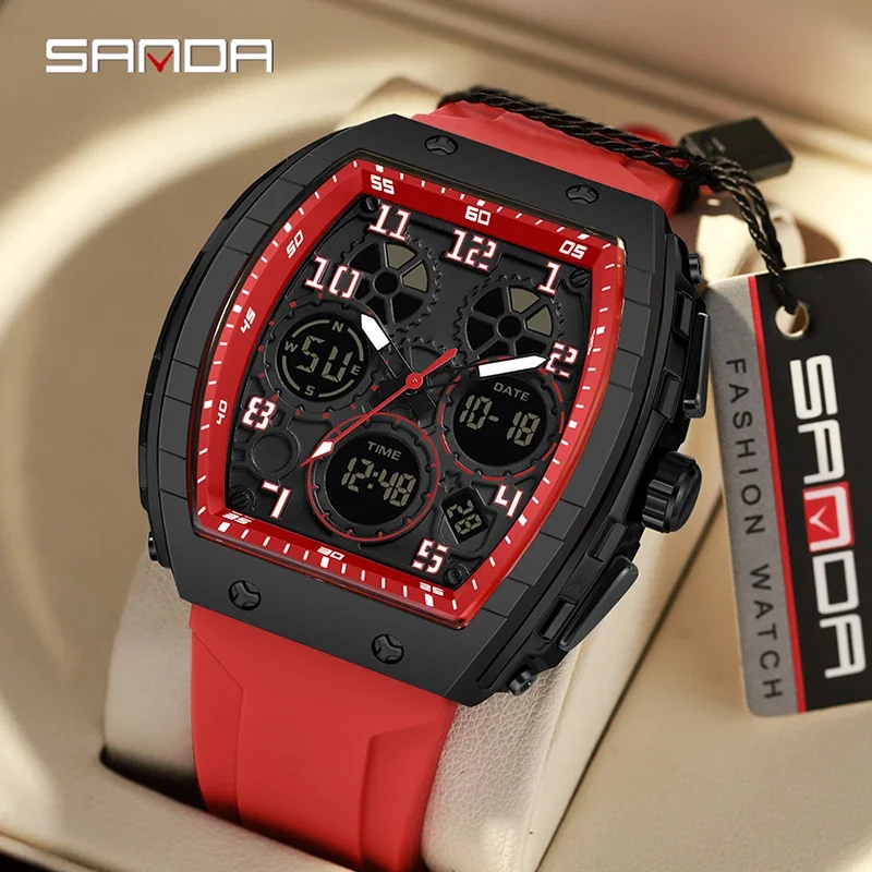 SANDA 6157 New Fashion Men's E - Rubber Strap Diver review and price