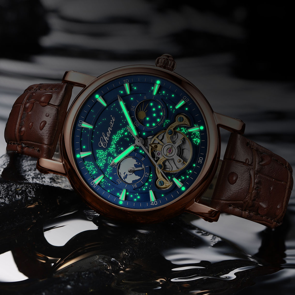 CHENXI New Men's Automatic Wat - Leather Watch Band Men review and price