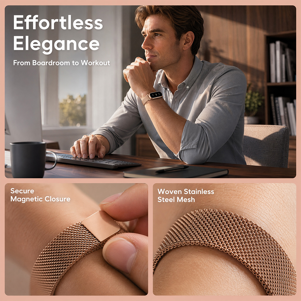 Milanese Watch Band For Fitbit - Mesh Strap Metal review and price