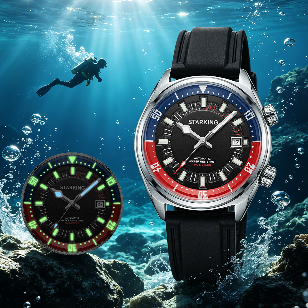STARKING Men's Automatic 8215  - Rubber Strap Diver review and price