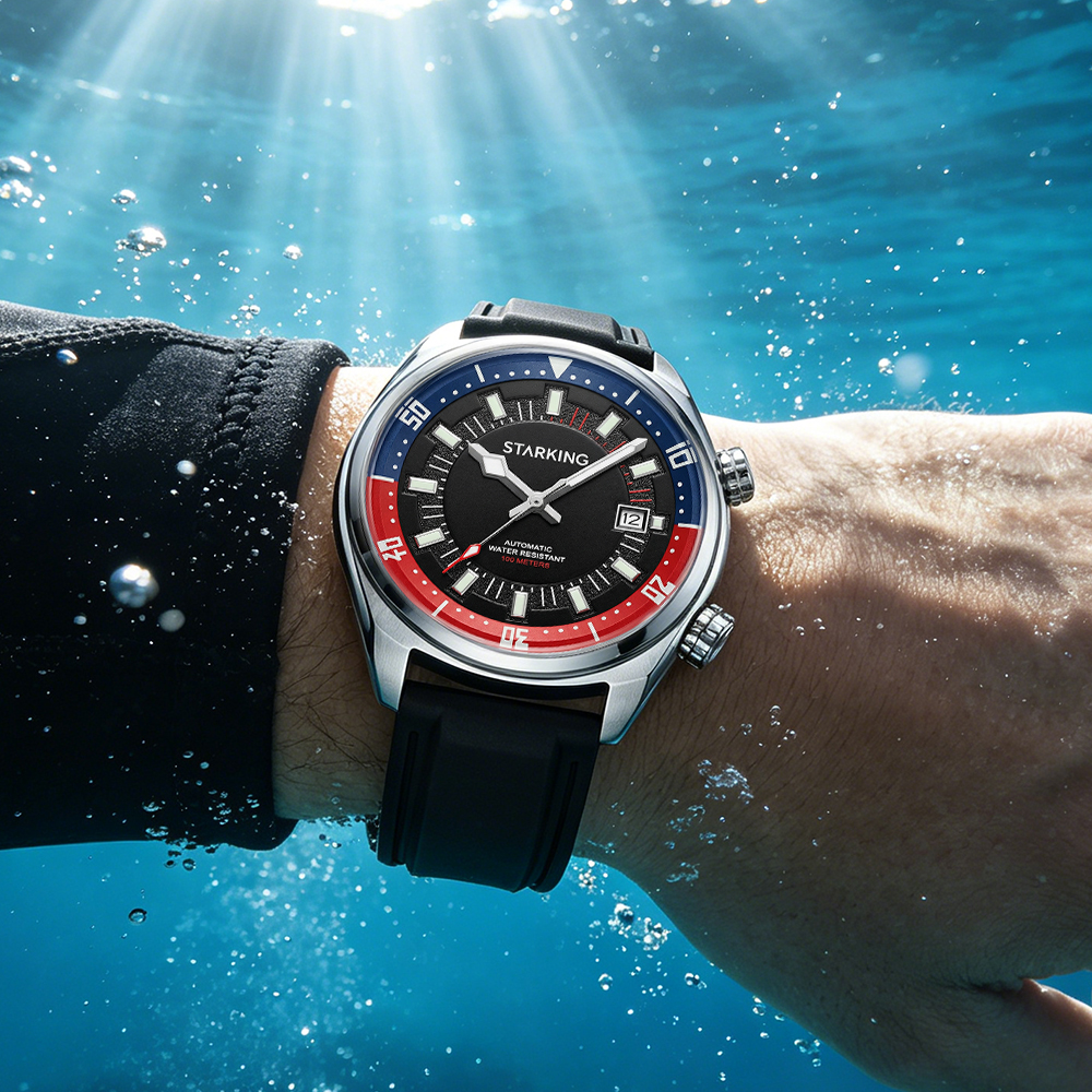 STARKING Men's Automatic 8215  - Rubber Strap Diver review and price