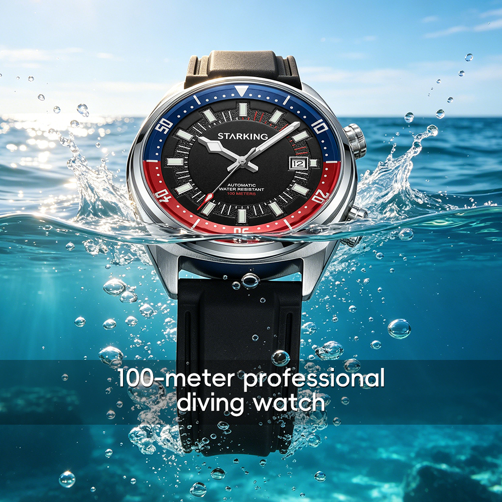 STARKING Men's Automatic 8215  - Rubber Strap Diver review and price