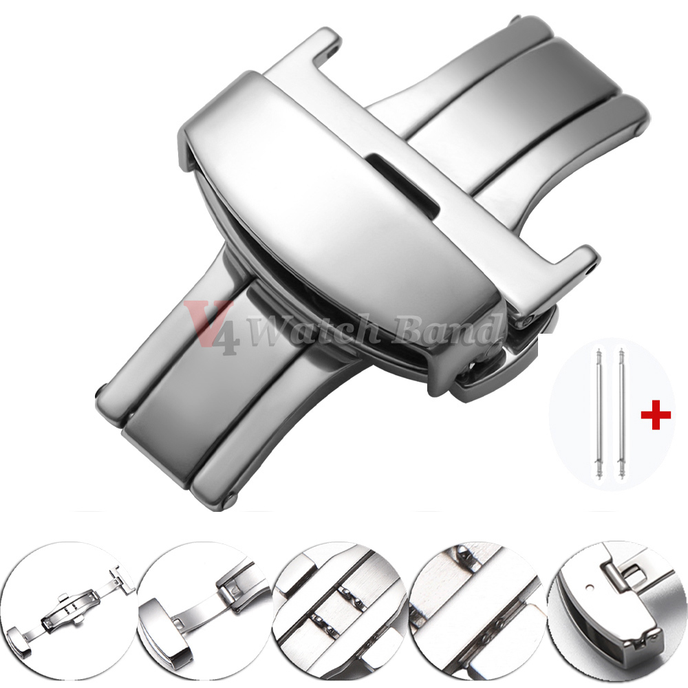 Polished Matte Double Button W - Butterfly Clasp Deployant review and price