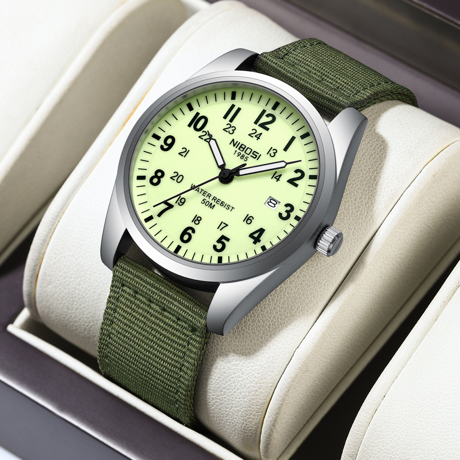 NIBOSI Mens Watches Analog Mil - Tropic Strap Vintage review and price