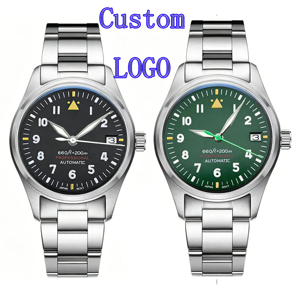 Custom LOGO 36mm 39mm Pilot Wa - Stainless Bracelet Diver review and price