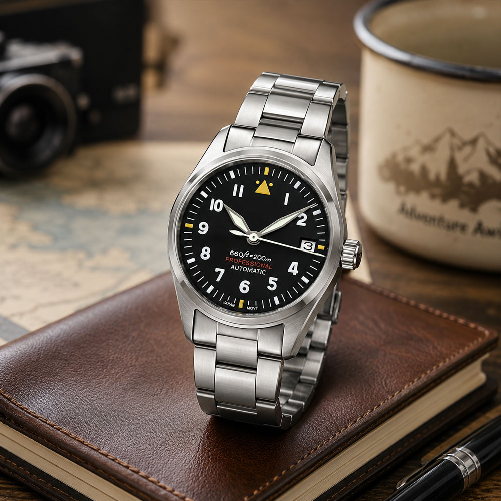 Custom LOGO 36mm 39mm Pilot Wa - Stainless Bracelet Diver review and price