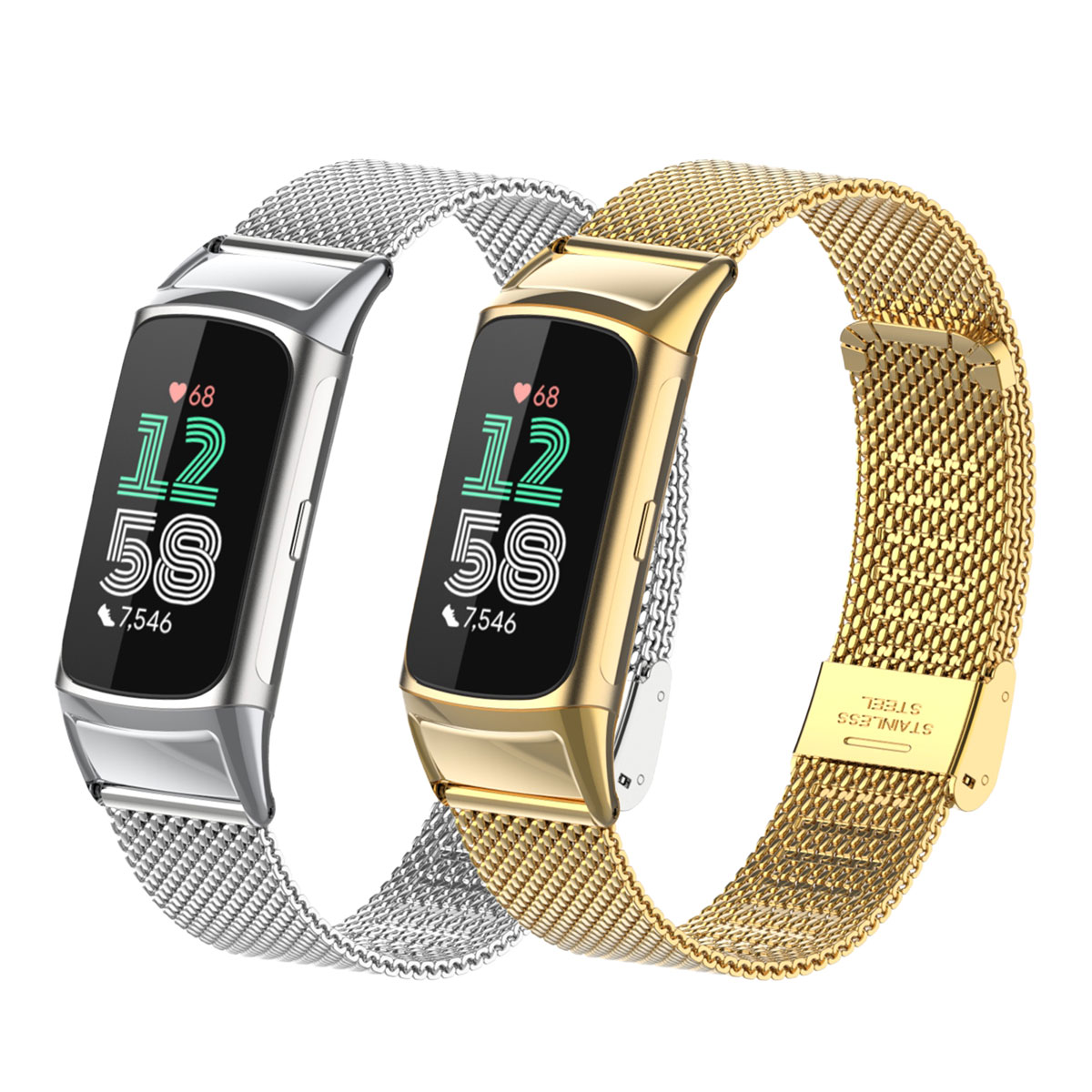 Suitable for Fitbit Charge 5/6 - Mesh Strap Metal review and price