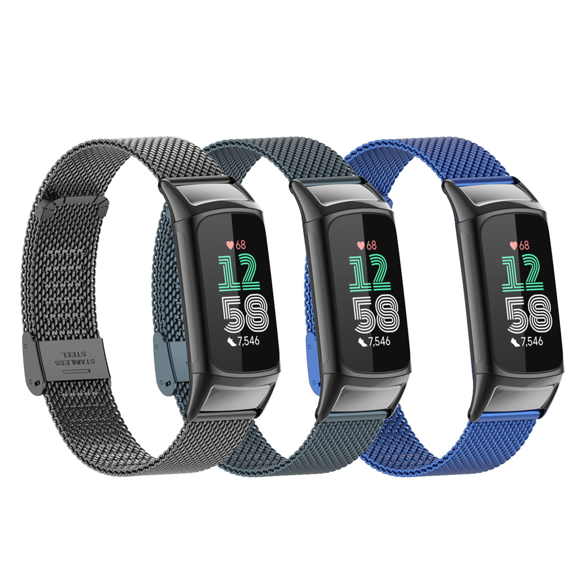Suitable for Fitbit Charge 5/6 - Mesh Strap Metal review and price