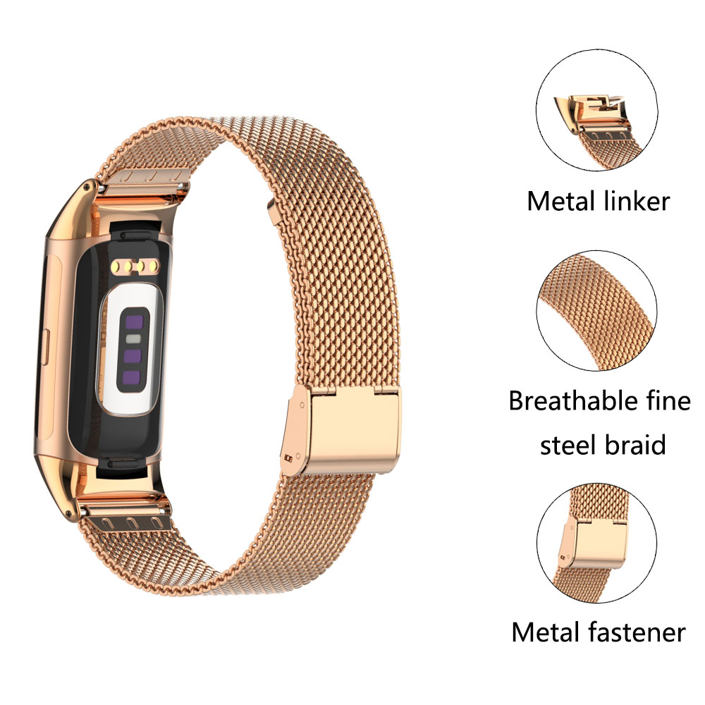 Suitable for Fitbit Charge 5/6 - Mesh Strap Metal review and price
