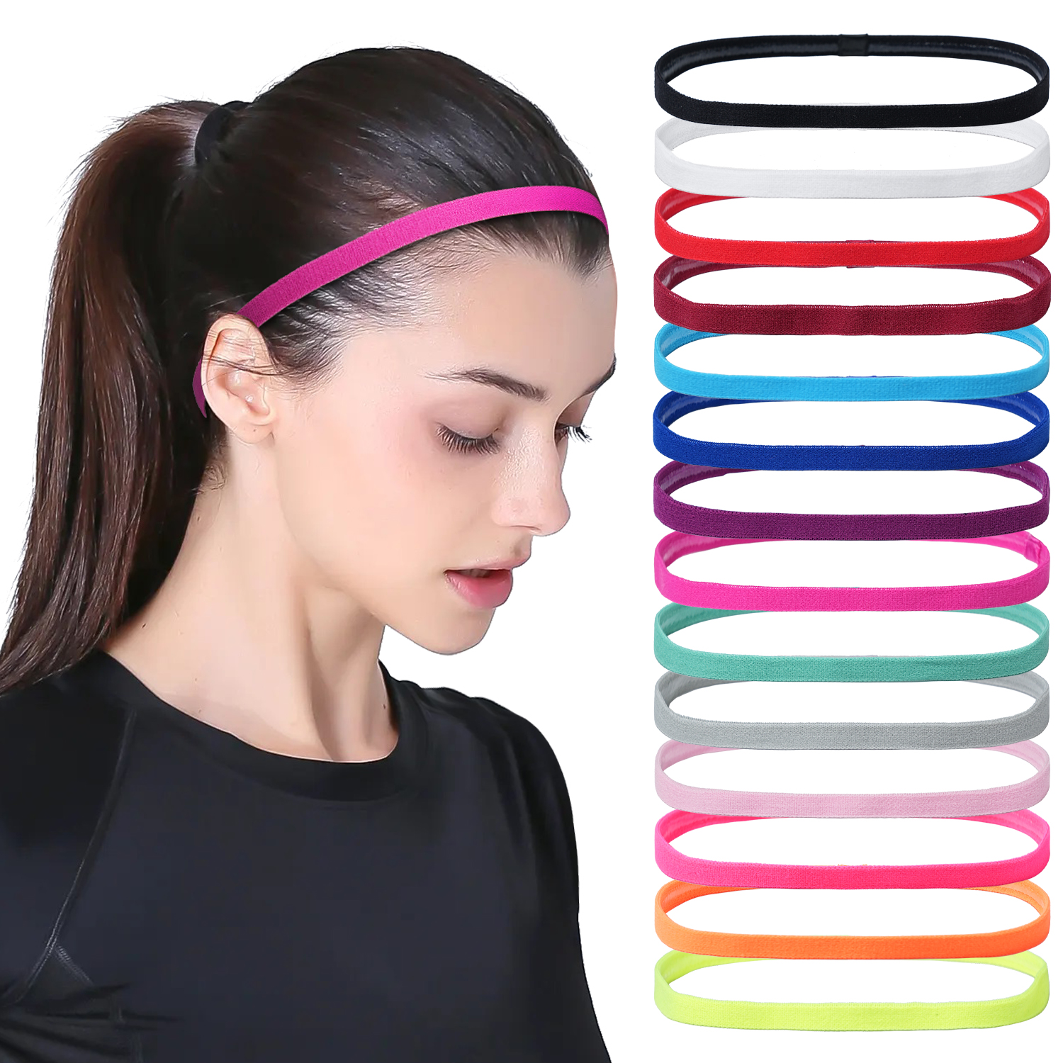 3Pcs Non-Slip Sports Hairband  - Silicone Band Women review and price