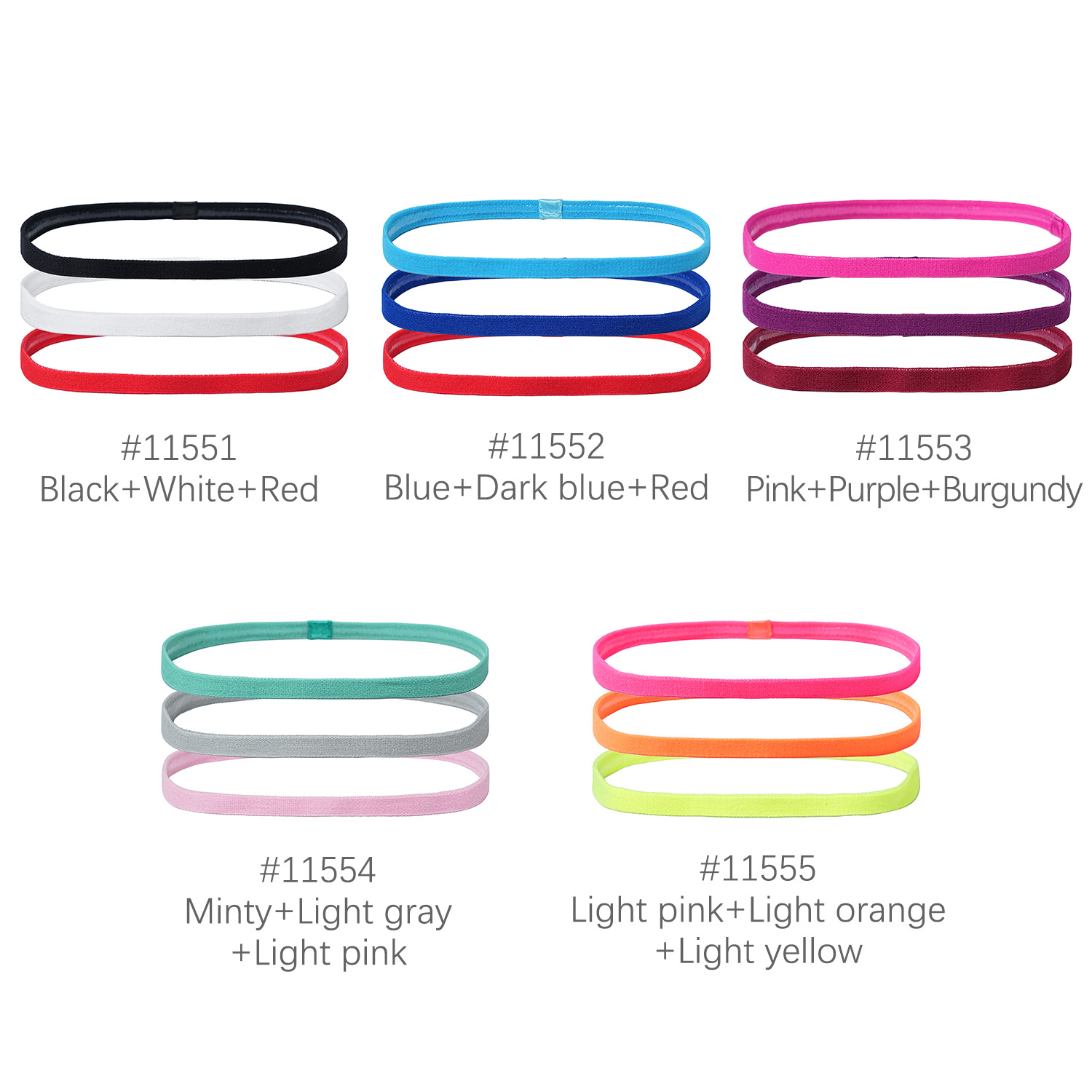 3Pcs Non-Slip Sports Hairband  - Silicone Band Women review and price
