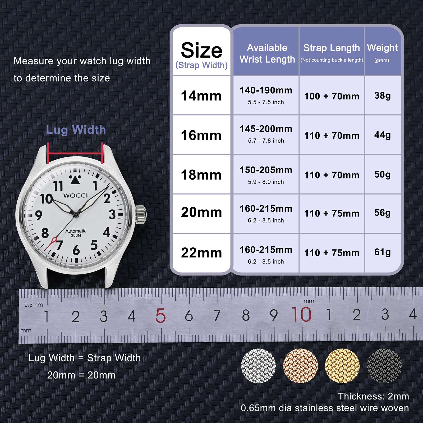 WOCCI Elite Metal Watch Band,  - Mesh Strap Metal review and price