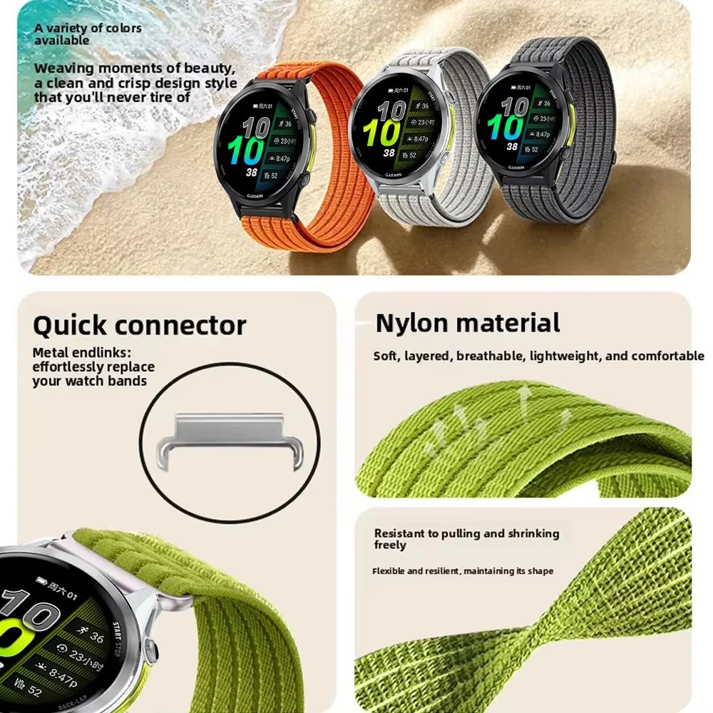 20mm 22mm Nylon Loop band For  - Sport Loop Velcro review and price