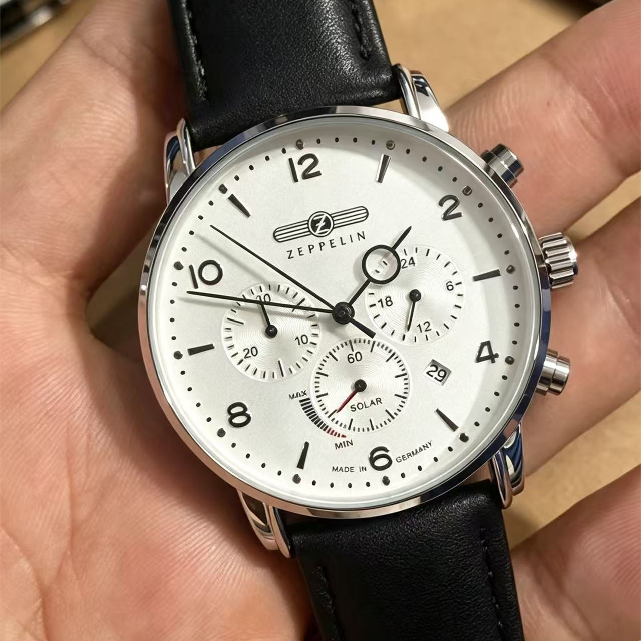 Zeppelin Airship Automatic Dat - Leather Watch Band Men review and price