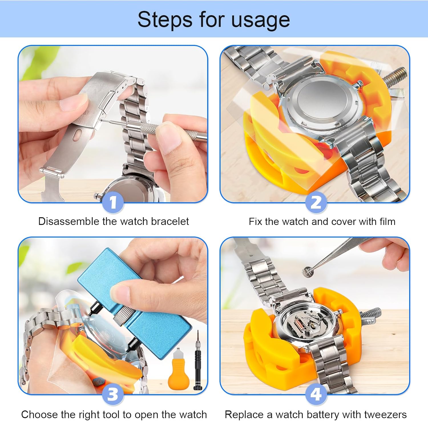 32 pcs Watch Battery Replaceme - Spring Bar Tool Set review and price