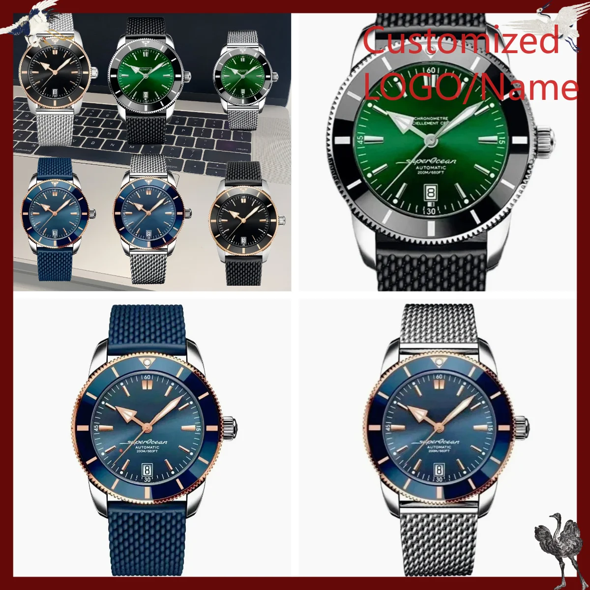 A1212 Store Customized Watches - Rubber Strap Diver review and price