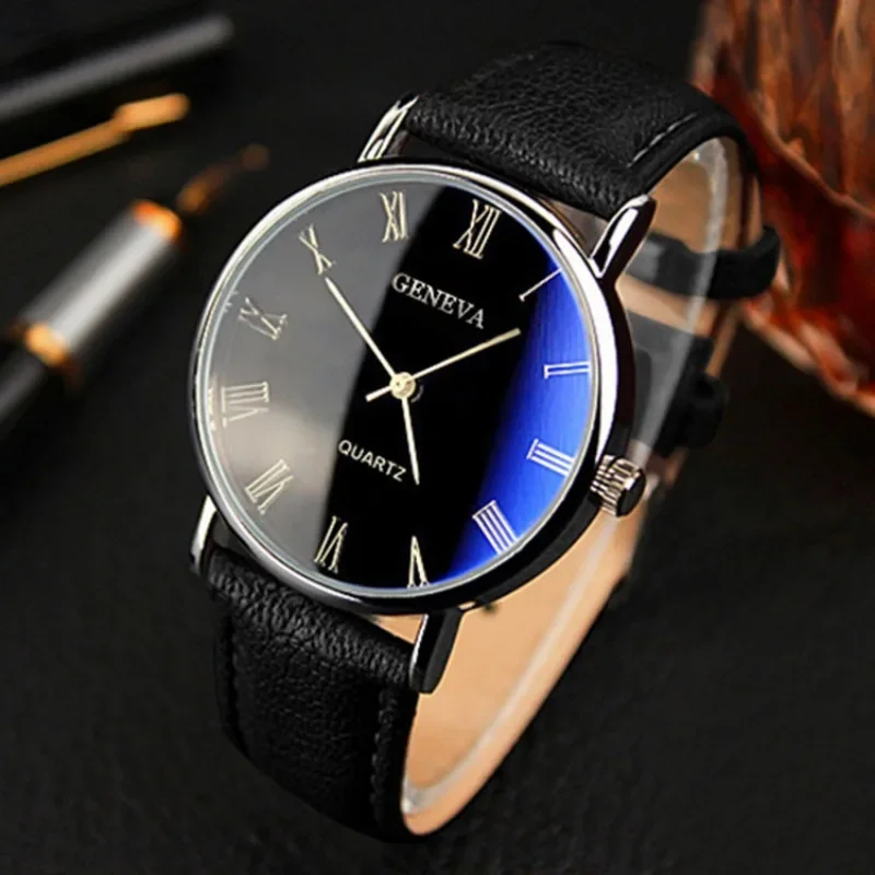 Famous Brand Men Quartz Watch  - Leather Watch Band Men review and price