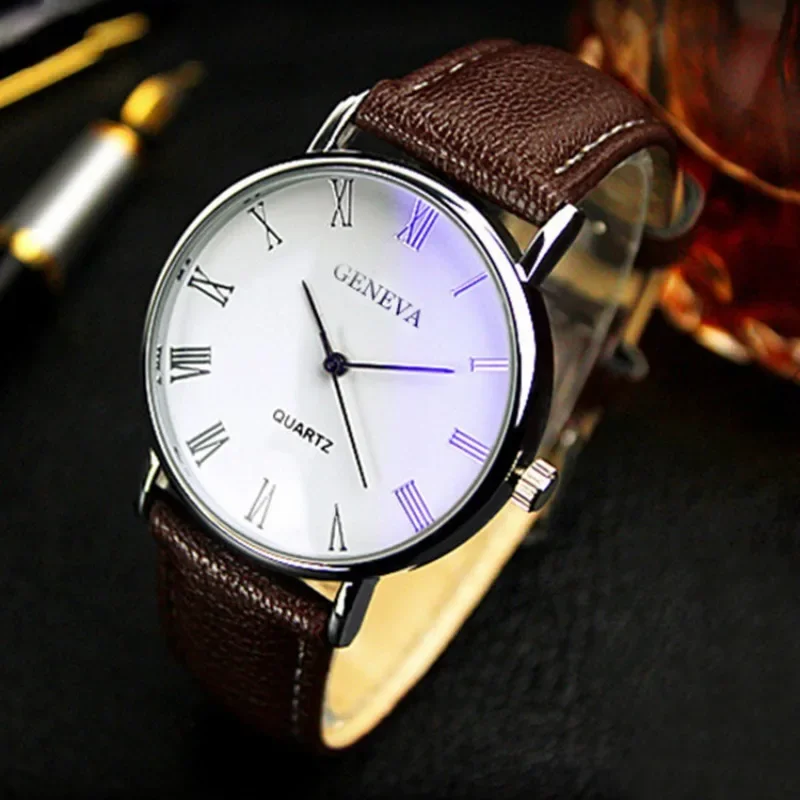 Famous Brand Men Quartz Watch  - Leather Watch Band Men review and price