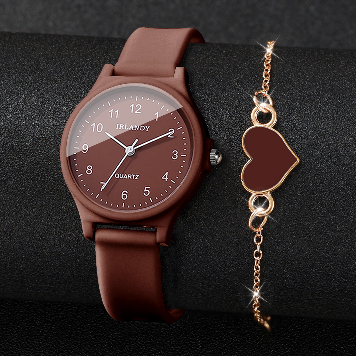 2PCS Fashion Arabic Dial Women - Silicone Band Women review and price