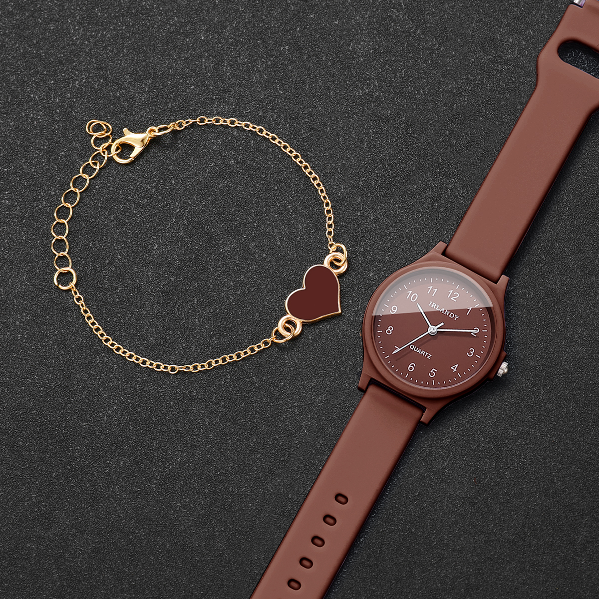 2PCS Fashion Arabic Dial Women - Silicone Band Women review and price