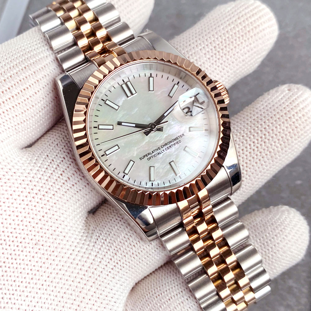 Customized Two Tone Rose Gold  - Stainless Bracelet Diver review and price