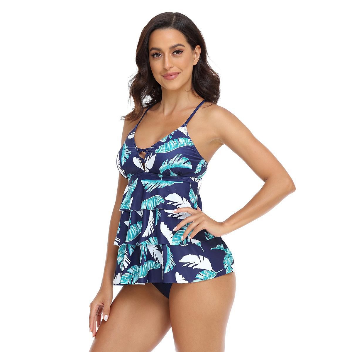 Woman Tankini Tropical Leaf Pr - Tropic Strap Vintage review and price