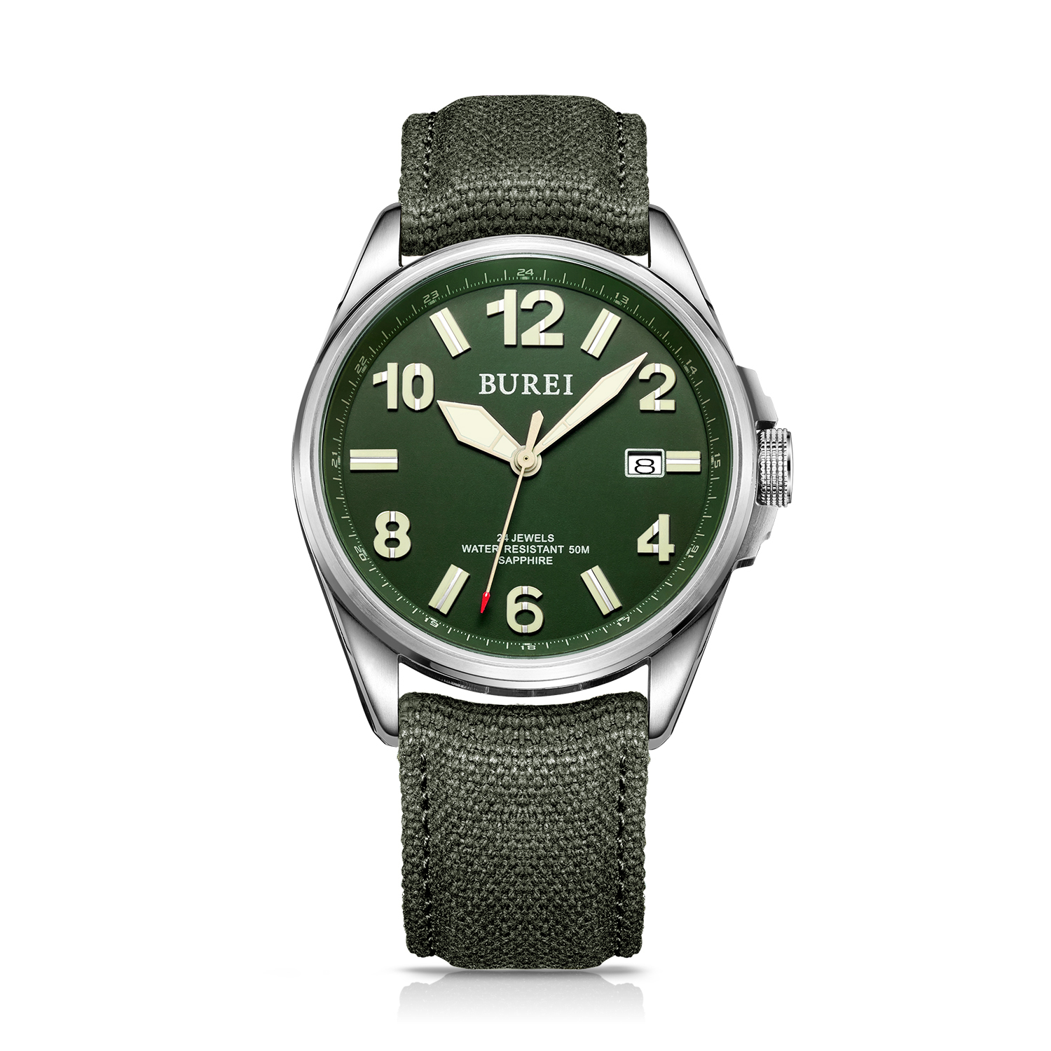 NH35 BUREI Luxury Brand Men Au - Canvas Strap Watch review and price