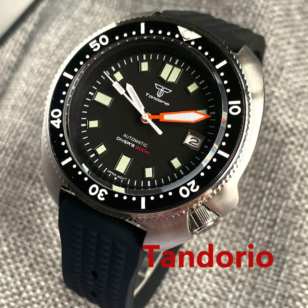 Tandorio 44mm Japan NH35/PT500 - Rubber Strap Diver review and price