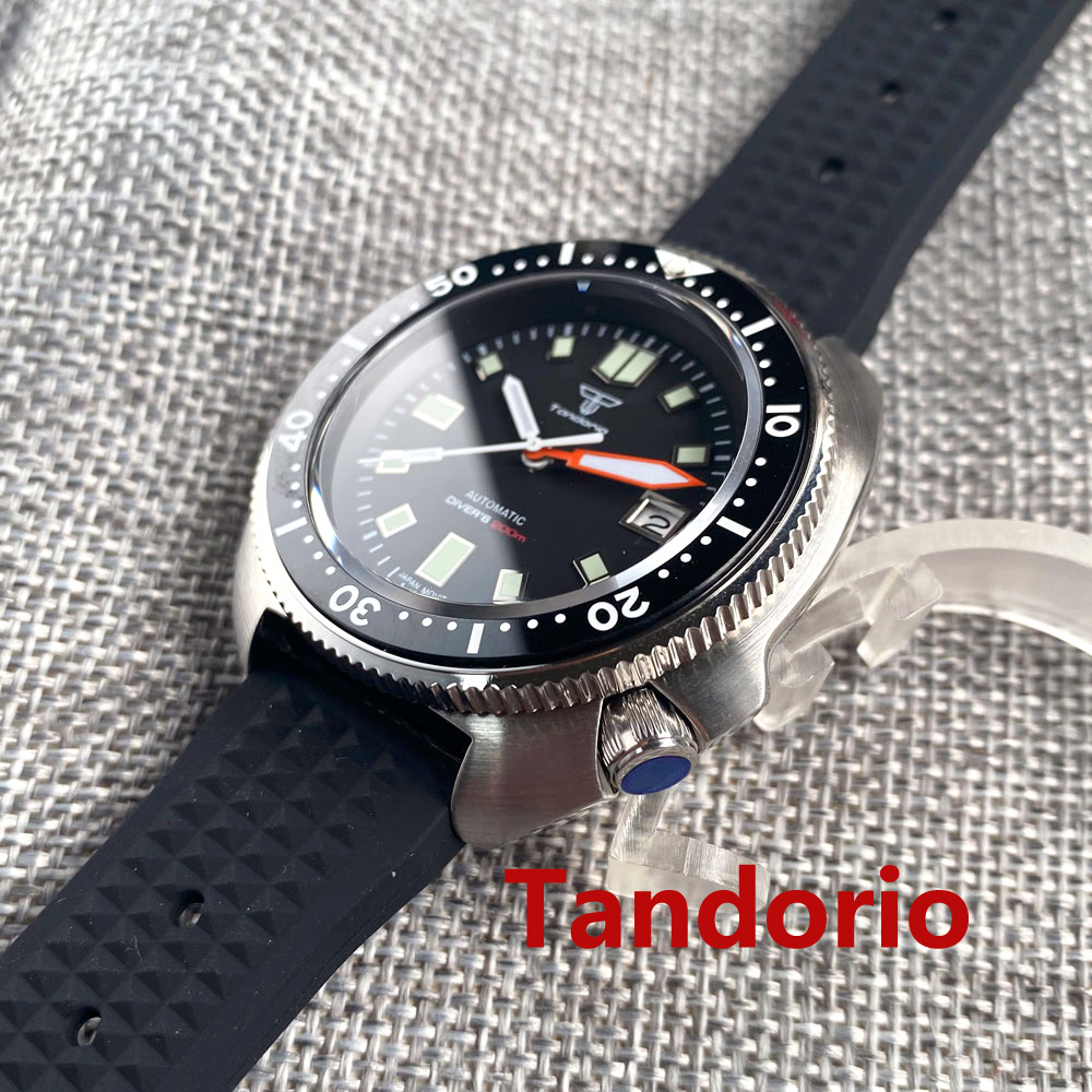 Tandorio 44mm Japan NH35/PT500 - Rubber Strap Diver review and price