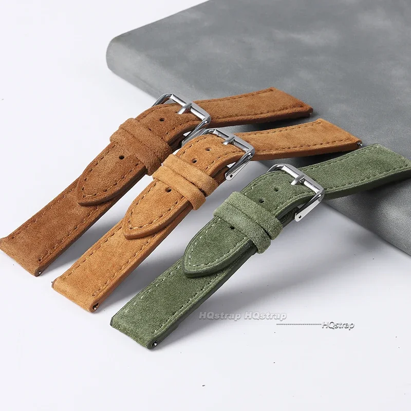 Suede Genuine Leather Watchban - Suede Strap Watch review and price